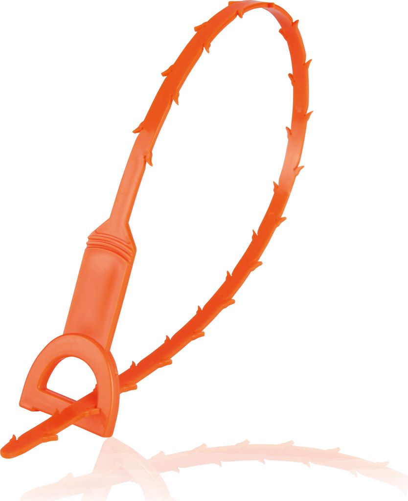 Rohrreinigungsspirale - 50,5cm Länge in Orange für Küchenspüle, Abflüsse, Abwasserkanäle, Badewanne - Verstopfungsentferner ( Stück 2 )