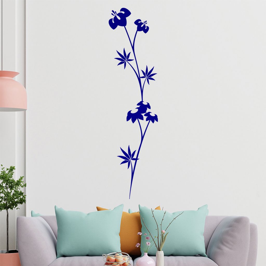 Stern - Blatt Wandtattoo in 6 Größen - Wandaufkleber Wall Sticker - Dekoration, Küche, Wohnzimmer, Schlafzimmer, Badezimmer