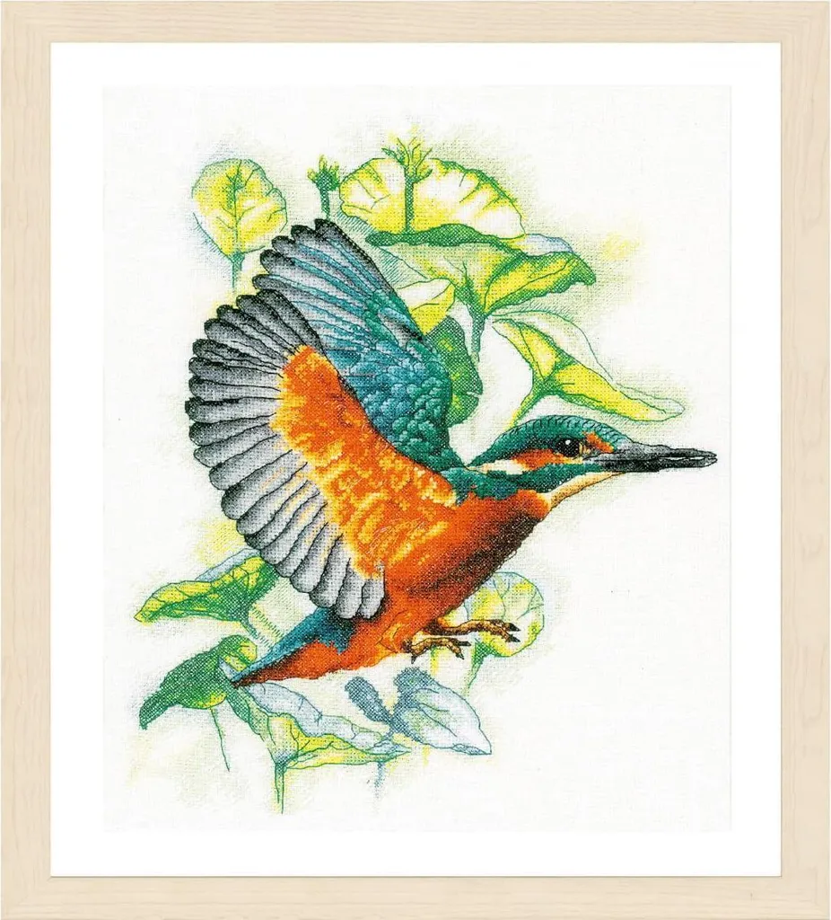 Kit broderie point de croix Lanarte Martin-pêcheur Aida 33x41cm PN-0191147