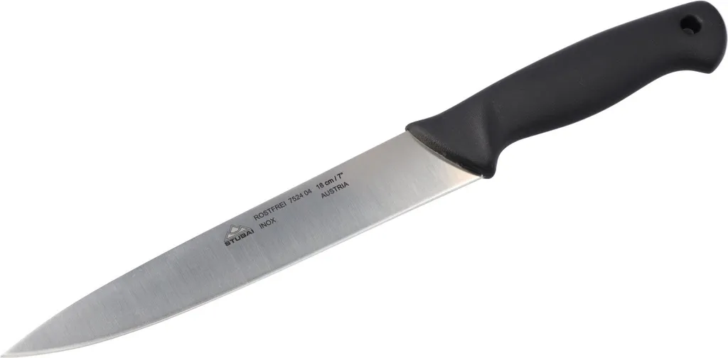 STUBAI coltello da cucina di alta qualità con punta centrale | 180 mm | Coltello da casa Lady Line in acciaio inox per tagliare carne, verdura, frutta e alimenti, antiruggine, lavabile in lavastoviglie, per la cucina