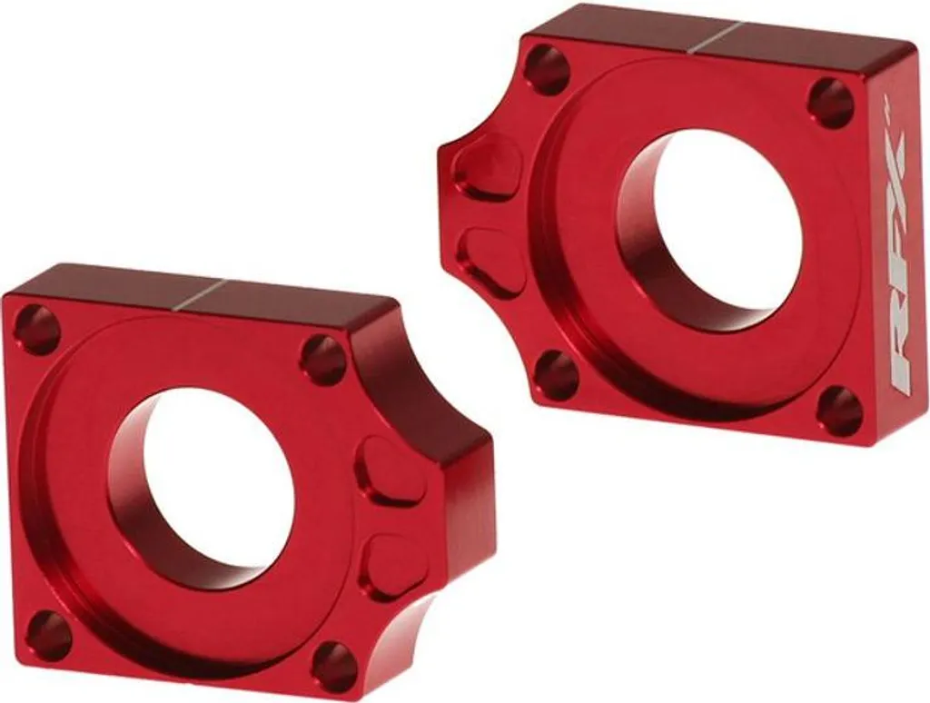 Blocs de réglage RFX Pro en alu CNC rouge pour l'essieu de CRF150