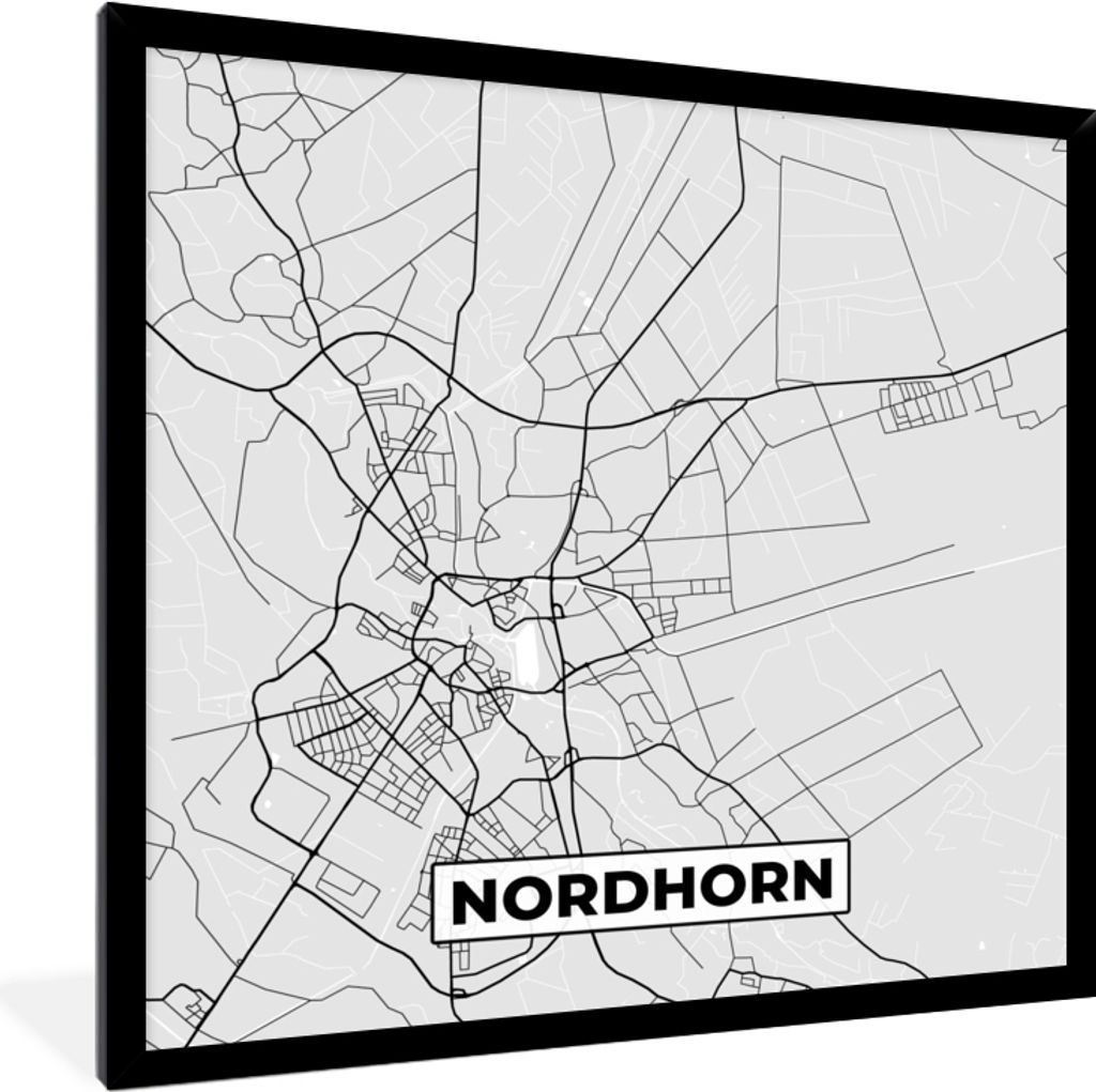 MuchoWow® Gerahmtes Poster Deutschland - Stadtplan - Produktbild 