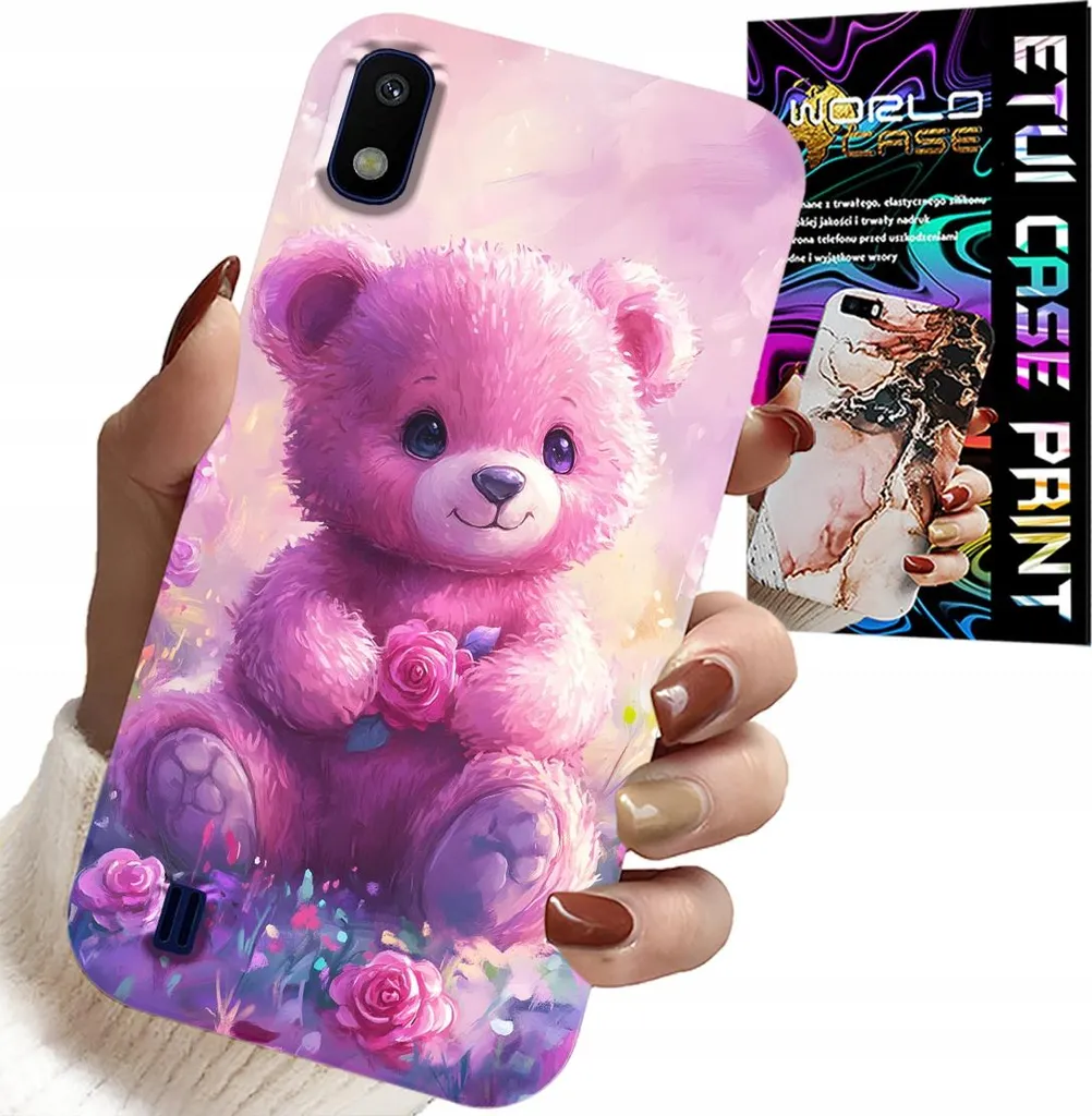 Cover Samsung A10 Rosa Orsetto Kawaii + Vetro Proteggi Schermo