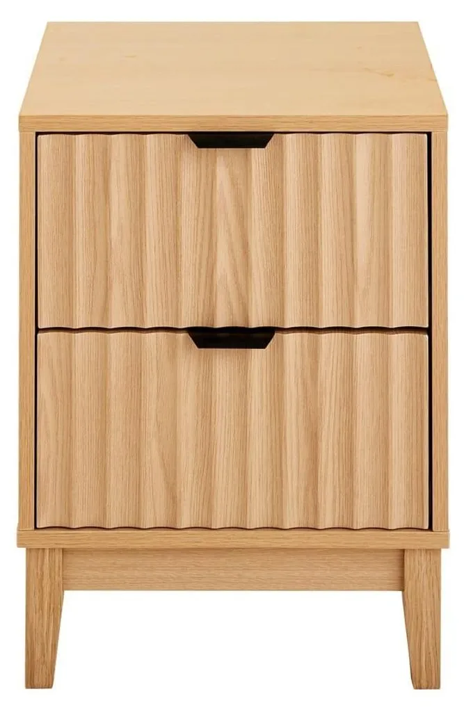 Table de chevet BOLOGNE 2 tiroirs rangement sans encombrement H52 cm
