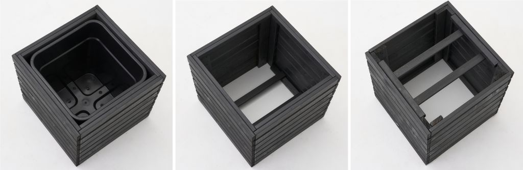 Blumenkasten für außen Pflanzen-Übertopf aus Holz mit Produktbild 4