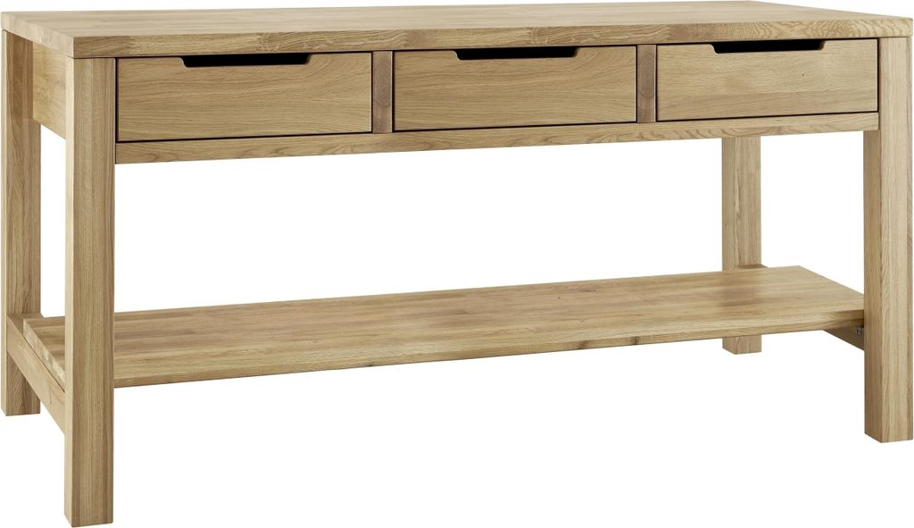 Kochinsel >Ponza< 3 Schubladen, in Eiche geölt, Massivholz - 180x91x90cm (BxHxT)