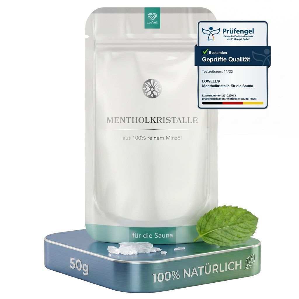LoWell Mentholkristalle 50 g im Nachfüllbeutel – Produktbild 