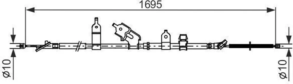 Câble de frein de stationnement pour Verso S (P12) adaptable OE 46420