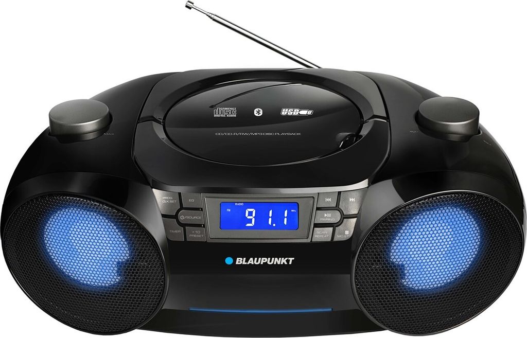 Blaupunkt BB31LED Digital 6 W FM Schwarz, Grau MP3-Player Produktbild 