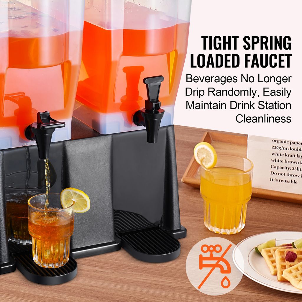 Distributeur de boissons avec robinet distributeur de jus 35 l - distributeur d'eau