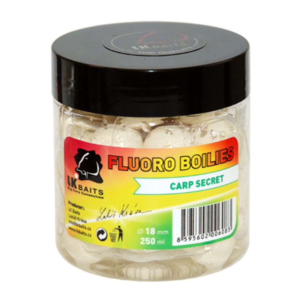 LK Baits Fluoro Boilies 18mm 250ml Příchuť: Carp Secret Obrázek produktu 