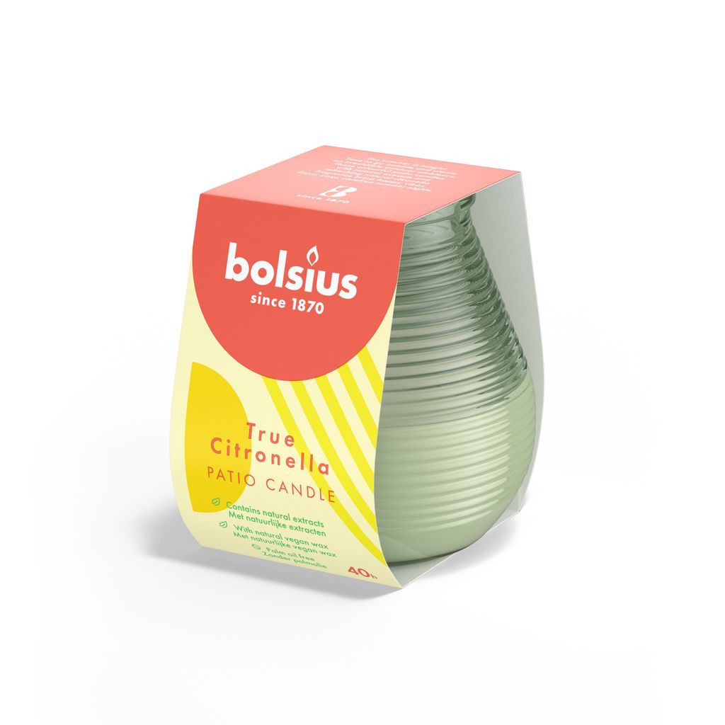 Bolsius Olympic True Citronella-Kerze, grün Produktbild 