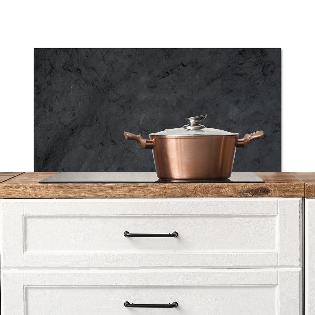 KitchenYeah Spritzschutz Küche - Küchenrückwand - Wandschutz für Herd und Spüle - Grau - Zement - Beton - Industriell - Strukturiert 90x45 ...