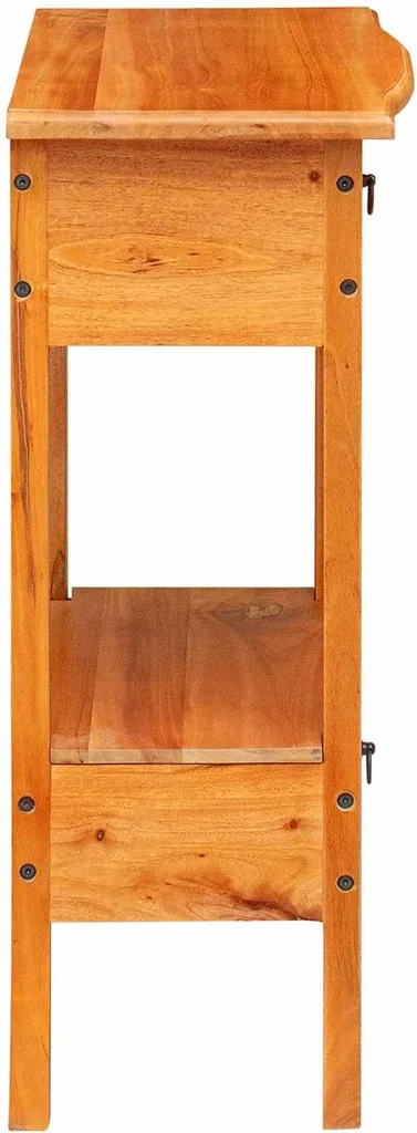 Meuble d'entrée naturel - Console compacte avec tiroir de rangement