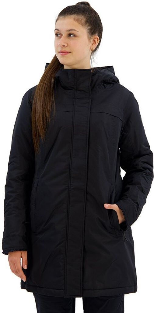 Damesparka met capuchon, kleur zwart (U901), maat 38 Productafbeelding 