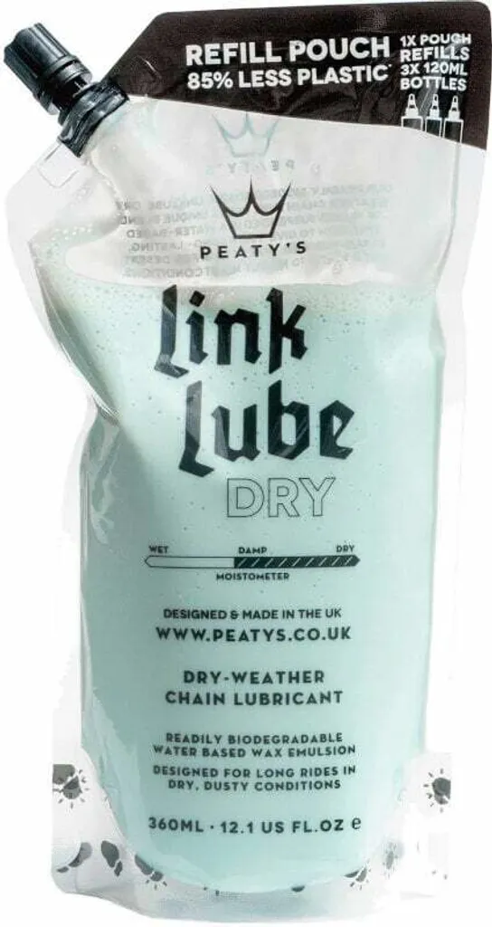Peaty's Linklube Dry 360ml Lubrifiant de Chaîne Vélo pour Temps Sec