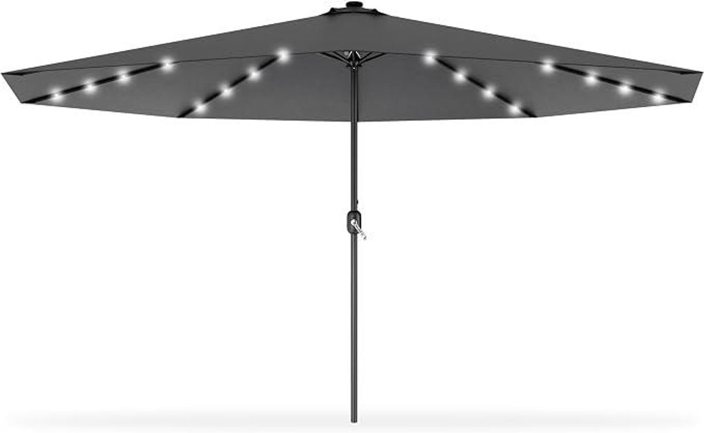 Parasol rond QEENTOE, diamètre 350 cm, avec manivelle et Image du produit 