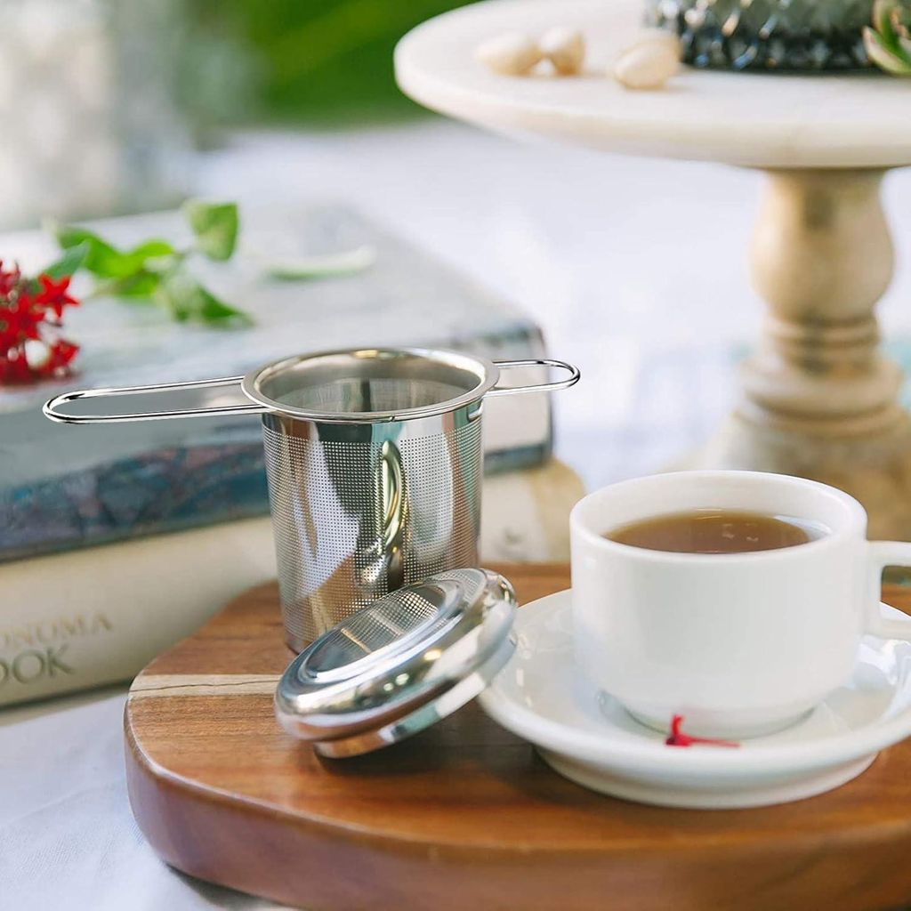 Faltbarer Teesieb - mit isoliertem Deckel - 1 Stück