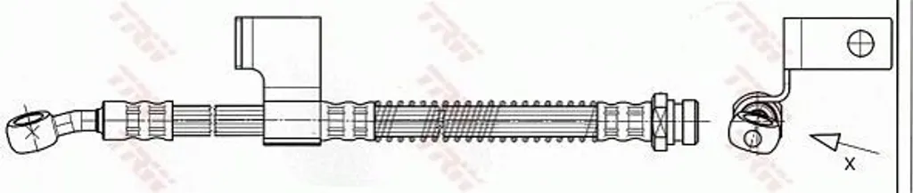 Flexible de frein pour Matrix (FC) TRW PHD531 - Réparez votre freinage OE
