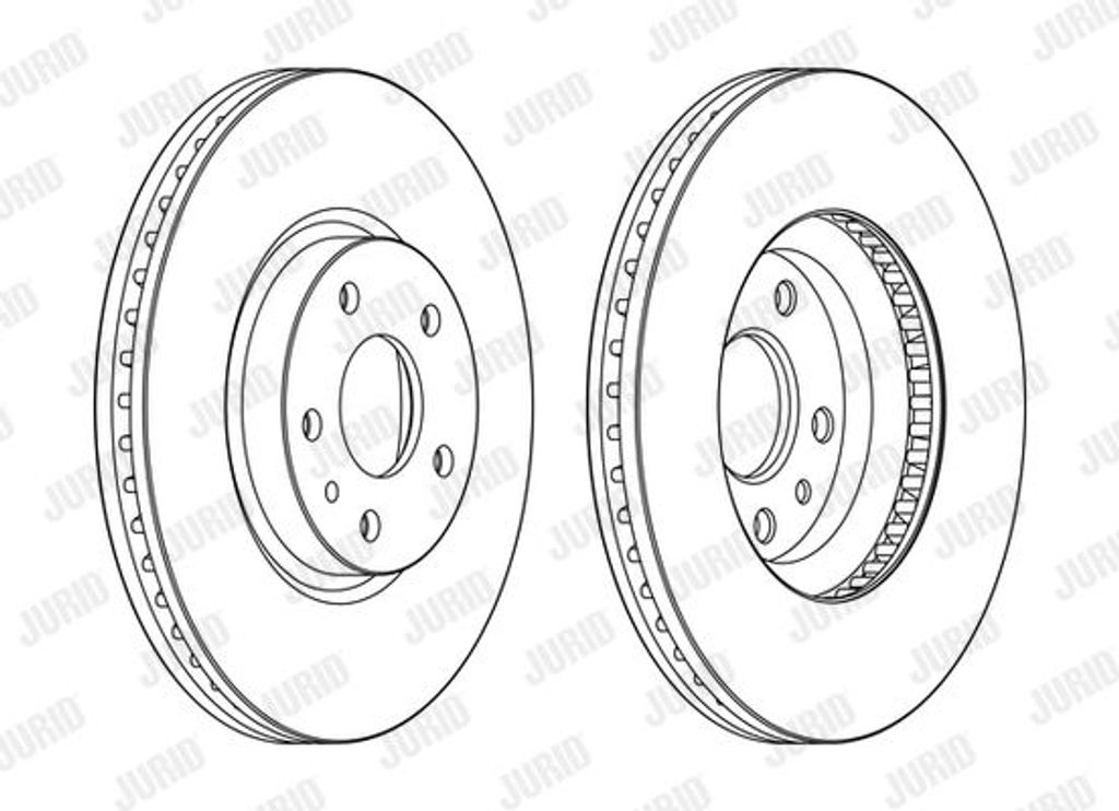 2x JURID VORNE Bremsscheibe für FORD MONDEO V Turnier MONDEO V Stufenheck