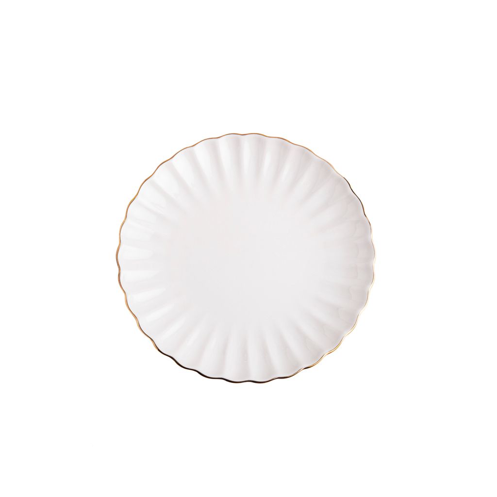 HOMLA Talerz MELIDA obiadowy ze złotą obwódką 27 cm Zdjęcie produktu 