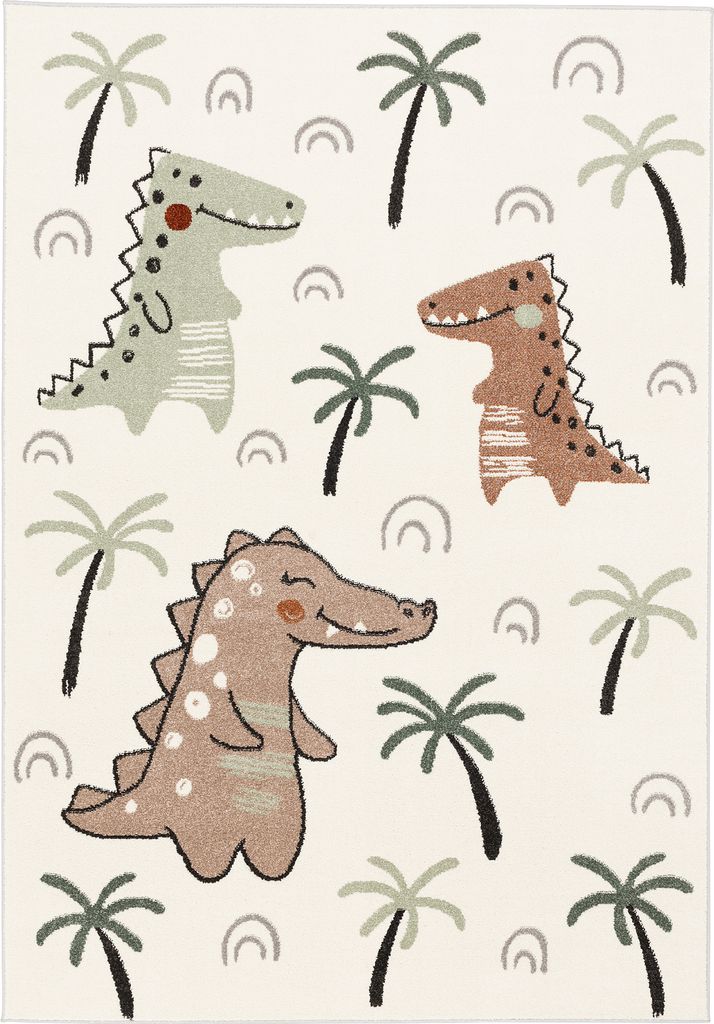 Kinder Teppich Tier und Phantasie Muster Super Soft, Größe:140x200 cm, Design:Lustige Dinos