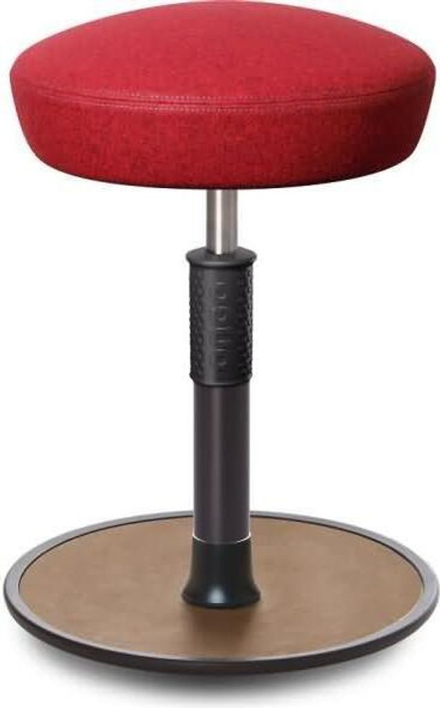 Sitz- Stehhocker Free Regular Hutsitz kvadrat Divina Mel. Rot schwarz /Natur.