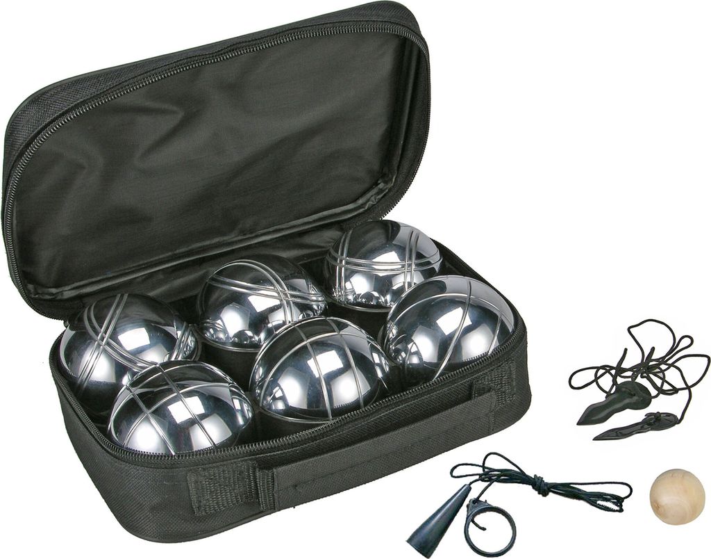 Boule Set mit Tragetasche - 6 Kugeln - Boccia Petanque Produktbild 