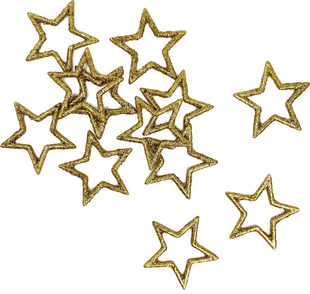 Oblique Unique 12 Sterne Glitzer Streudeko Stern Tischdeko Produktbild 