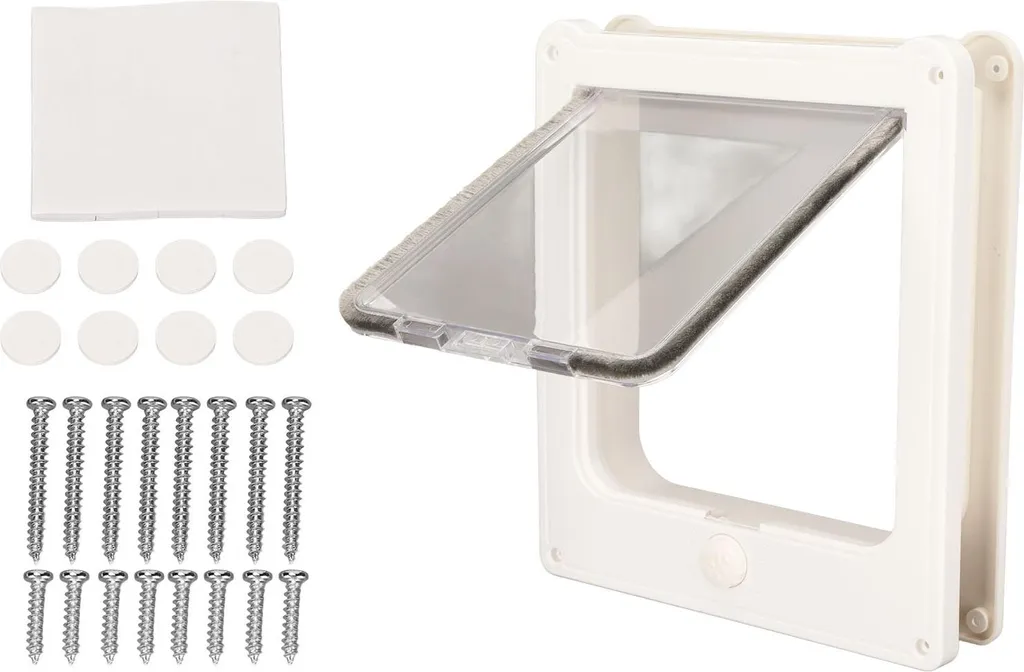 Chatière automatique pour cage avec verrouillage magnétique 4 voies