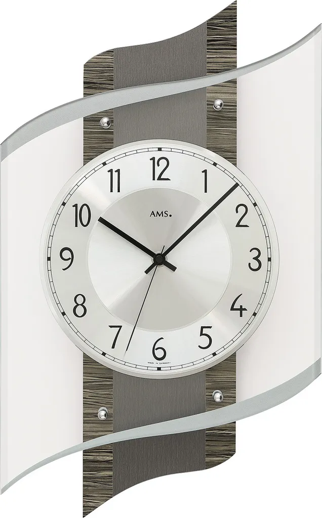 AMS 5519 Montre Murale en Verre avec Mise à l'Heure Automatique Précise
