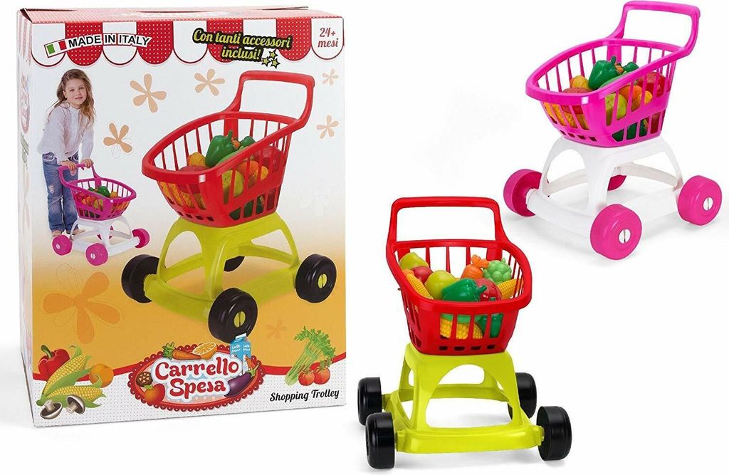 Carrello Spesa Con Accessori - Rosso
