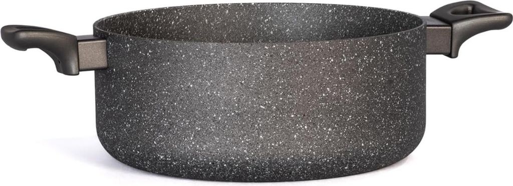 H&H Auflaufform aus Aluminium mit Antihaftbeschichtung, Stone Grey, 26 cm, Induktion