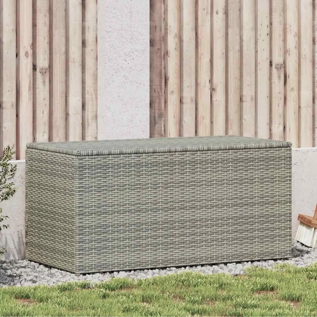Cassapanca Poly Rattan 100x50x50 Grigio | Struttura Acciaio Antiruggine