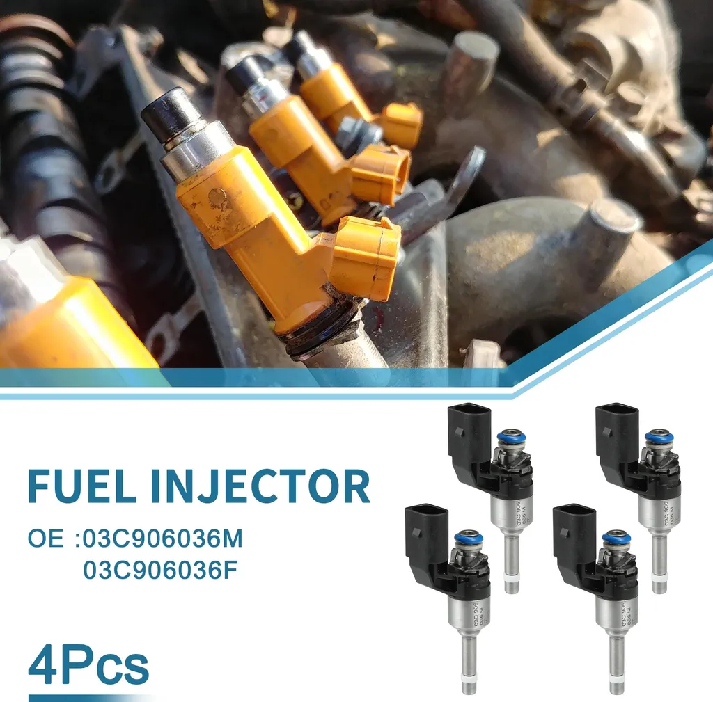 Injecteur de carburant noir 4 pièces pour VW Golf 1.4 TSi 07-12