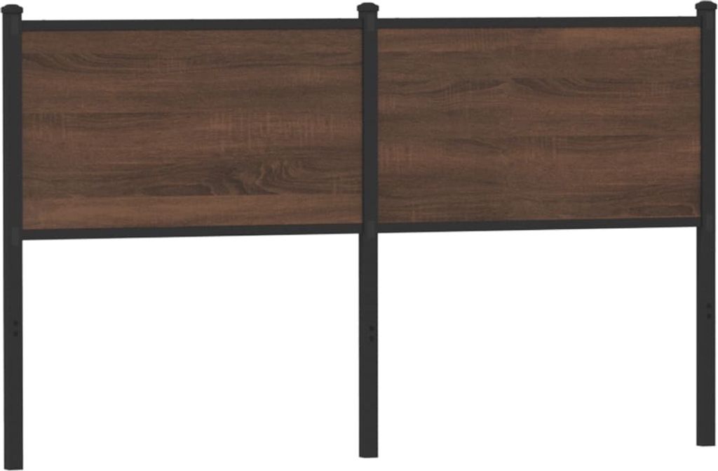 Ersatz-Kopfteil Braun Eichen-Optik 140 cm Holzwerkstoff und Stahl