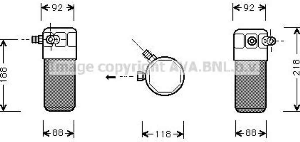 Sécheur de climatisation AVA AID153 pour A6 4A OE 4A0820191AB