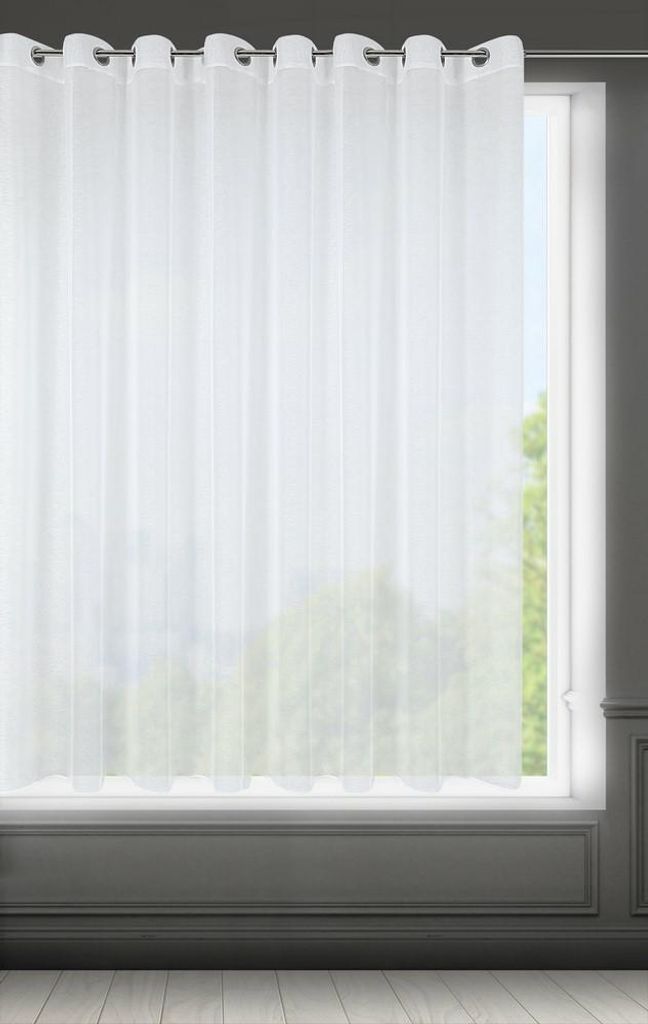 Gardine REBECCA weiß 350x160 Ösen Produktbild 