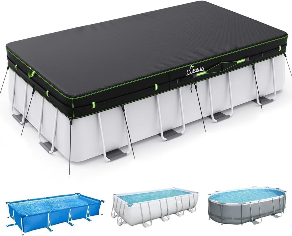 Rechteckige Poolabdeckung 214 x 305 cm, 420D Produktbild 