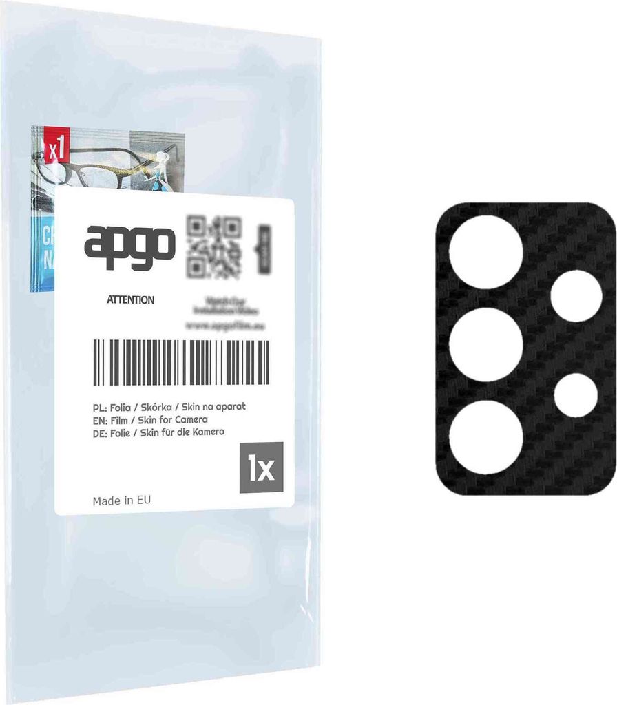apgo Objektivschutz-Folie, Kameraschutz kompatibel mit Samsung Galaxy A72 5G, Carbon-Imitation, Rückseite Schutzfolie für Kamera-Insel, Hinten Fo...