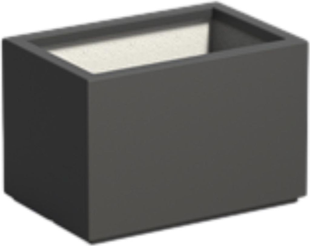 Adezz Pflanzgefäß Carrez mit Boden Fiberglas Pflanzkübel Blumenkübel schwarz