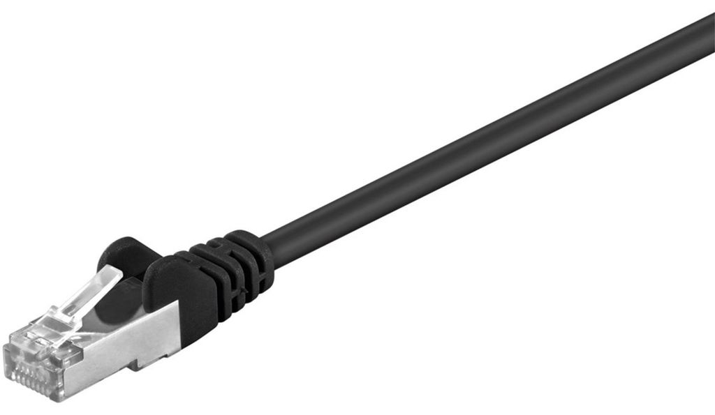Cavo patch CAT 5e, SF/UTP, nero Immagine del prodotto 