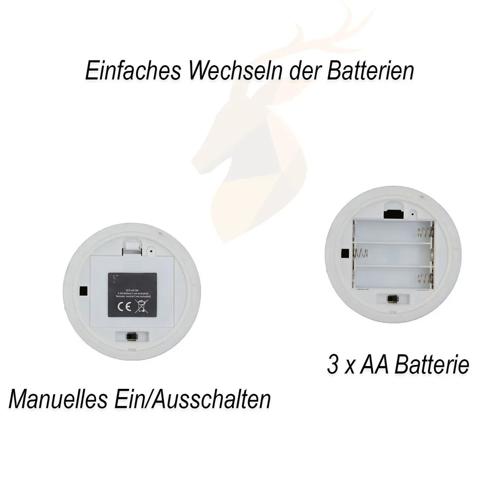 Candela LED Grande Mokka 10x15cm - Batteria Lunga Durata e Timer - 4