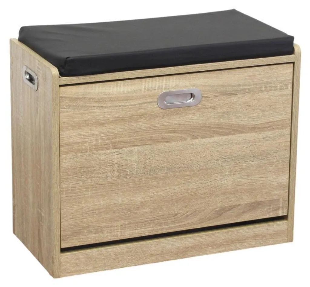Meuble d'entrée pour ranger chaussures avec banc intégré Eusebia