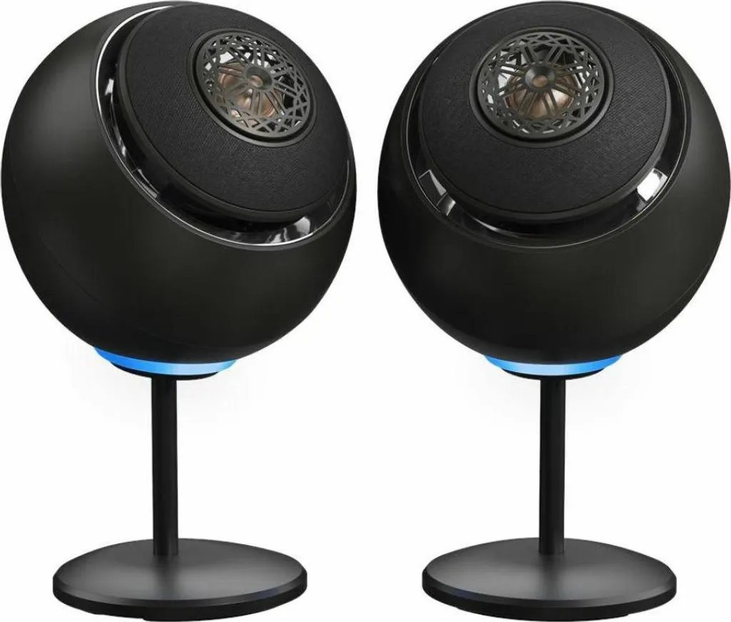 Creative Pebble Nova Noir - Enceintes PC 2.0 avec Design Sphérique Élégant