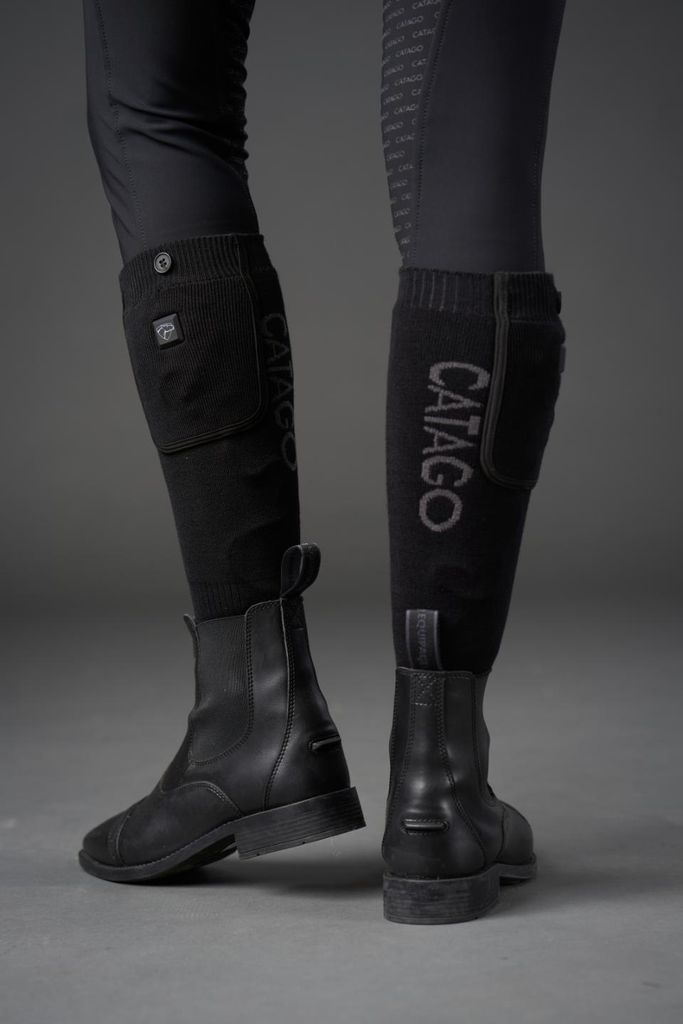 Catago HEAT TECH Heizsocken schwarz OHNE Powerbank Wärmesocken , Größe:33-36
