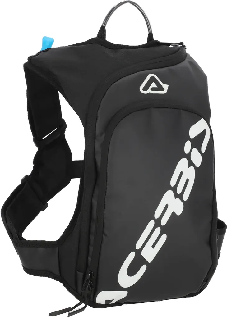 Acerbis Sather Sac à dos de moto noir et blanc 9L avec poche à eau