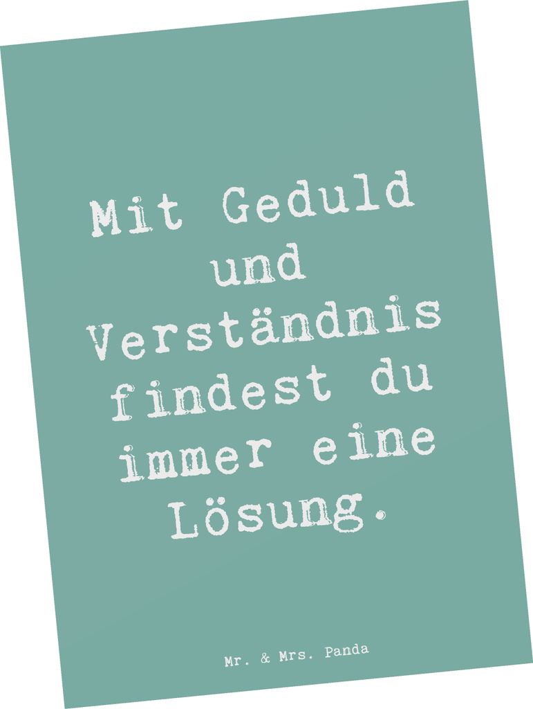 Mr. & Mrs. Panda Postkarte Spruch Konflikte friedlich lösen - Meeresbrise - Geschenk, Postkarten, Lebenshilfe, Zuversicht, Harmonie, Vertrauem, Gr...