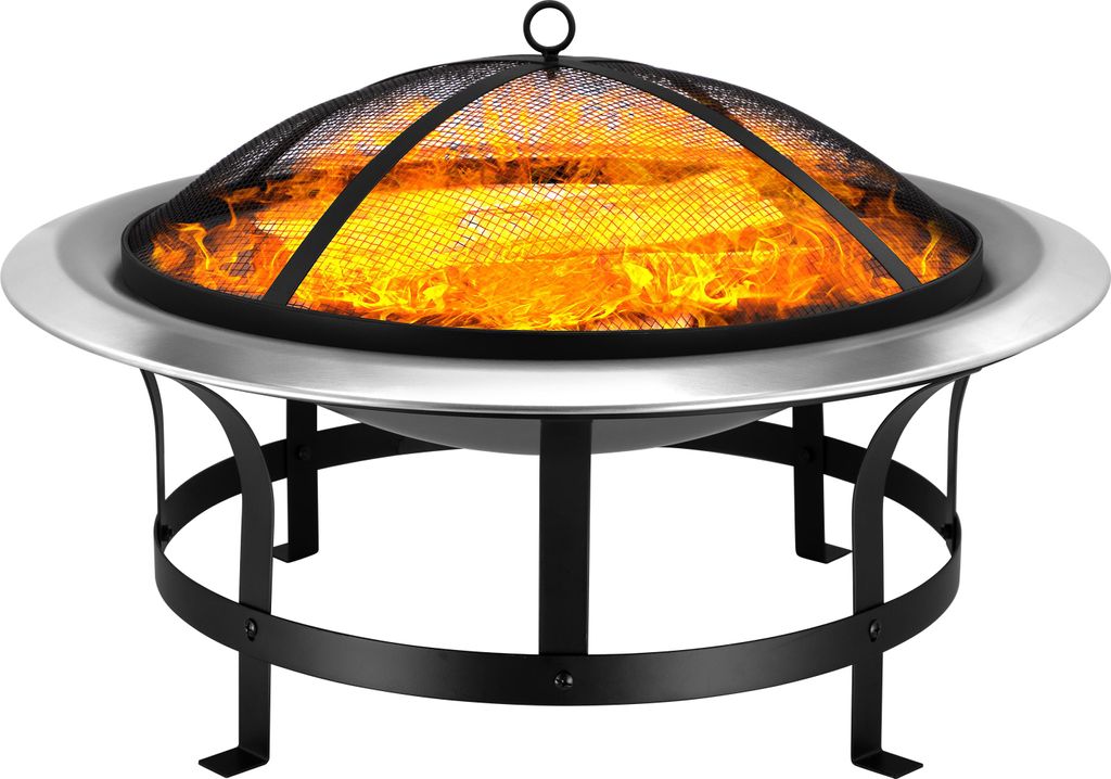 GARDEBRUK® Brasero de jardin rond 75 cm acier inoxydable Image du produit 
