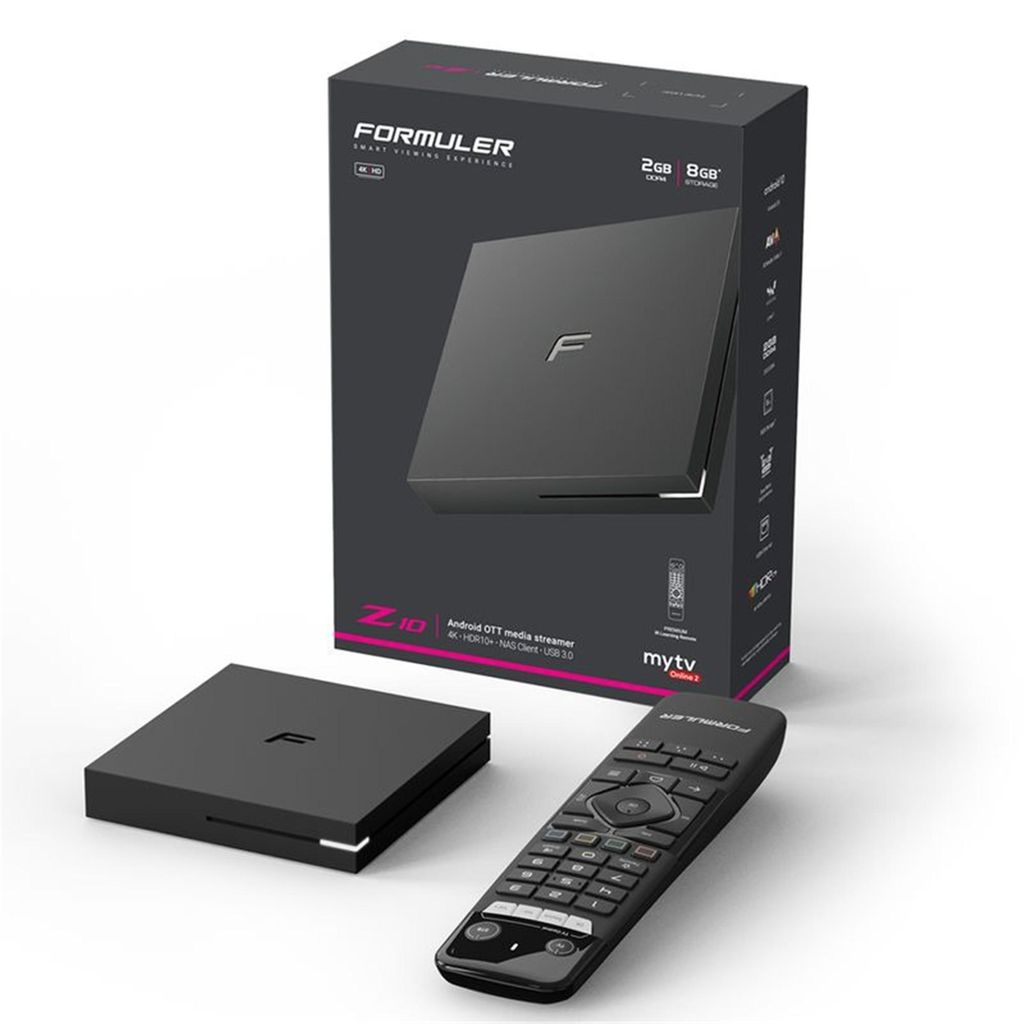 Formuler Z10, Schwarz, AVC, HEVC, MVC, AVS, H.264, H.265, Produktbild 